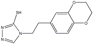 4-[2-(2,3-dihydro-1,4-benzodioxin-6-yl)ethyl]-4H-1,2,4-triazole-3-thiol Struktur