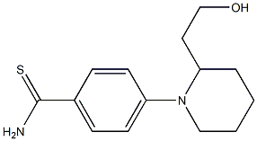 4-[2-(2-hydroxyethyl)piperidin-1-yl]benzene-1-carbothioamide Struktur