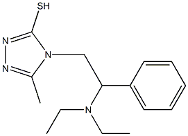 4-[2-(diethylamino)-2-phenylethyl]-5-methyl-4H-1,2,4-triazole-3-thiol Struktur