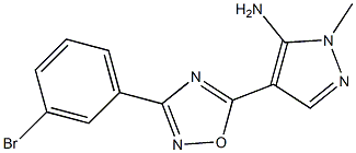 4-[3-(3-bromophenyl)-1,2,4-oxadiazol-5-yl]-1-methyl-1H-pyrazol-5-amine Struktur