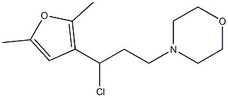 4-[3-chloro-3-(2,5-dimethyl-3-furyl)propyl]morpholine Struktur