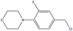 4-[4-(chloromethyl)-2-fluorophenyl]morpholine Struktur