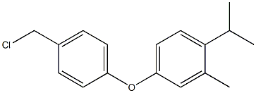 4-[4-(chloromethyl)phenoxy]-2-methyl-1-(propan-2-yl)benzene Struktur