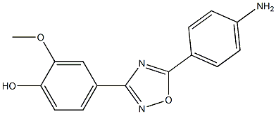 4-[5-(4-aminophenyl)-1,2,4-oxadiazol-3-yl]-2-methoxyphenol Struktur