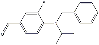 4-[benzyl(propan-2-yl)amino]-3-fluorobenzaldehyde Struktur