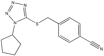 4-{[(1-cyclopentyl-1H-1,2,3,4-tetrazol-5-yl)sulfanyl]methyl}benzonitrile Struktur