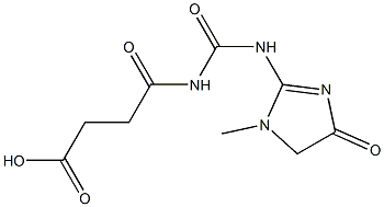 4-{[(1-methyl-4-oxo-4,5-dihydro-1H-imidazol-2-yl)carbamoyl]amino}-4-oxobutanoic acid Struktur