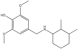 4-{[(2,3-dimethylcyclohexyl)amino]methyl}-2,6-dimethoxyphenol Struktur