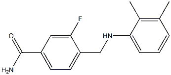 4-{[(2,3-dimethylphenyl)amino]methyl}-3-fluorobenzamide Struktur