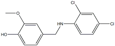 4-{[(2,4-dichlorophenyl)amino]methyl}-2-methoxyphenol Struktur