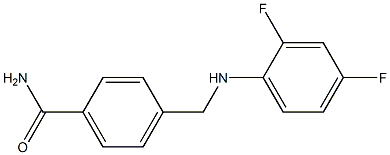 4-{[(2,4-difluorophenyl)amino]methyl}benzamide Struktur