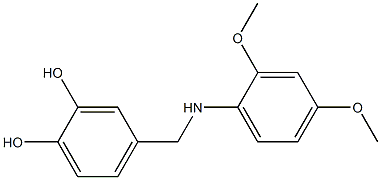 4-{[(2,4-dimethoxyphenyl)amino]methyl}benzene-1,2-diol Struktur