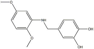 4-{[(2,5-dimethoxyphenyl)amino]methyl}benzene-1,2-diol Struktur