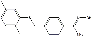 4-{[(2,5-dimethylphenyl)sulfanyl]methyl}-N'-hydroxybenzene-1-carboximidamide Struktur