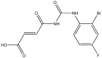 4-{[(2-bromo-4-fluorophenyl)carbamoyl]amino}-4-oxobut-2-enoic acid Struktur