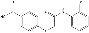 4-{[(2-bromophenyl)carbamoyl]methoxy}benzoic acid Struktur