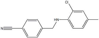 4-{[(2-chloro-4-methylphenyl)amino]methyl}benzonitrile Struktur