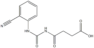 4-{[(2-cyanophenyl)carbamoyl]amino}-4-oxobutanoic acid Struktur