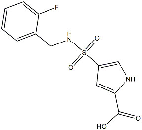 4-{[(2-fluorobenzyl)amino]sulfonyl}-1H-pyrrole-2-carboxylic acid Struktur