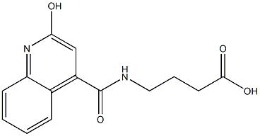 4-{[(2-hydroxyquinolin-4-yl)carbonyl]amino}butanoic acid Struktur