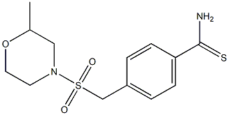 4-{[(2-methylmorpholine-4-)sulfonyl]methyl}benzene-1-carbothioamide Struktur