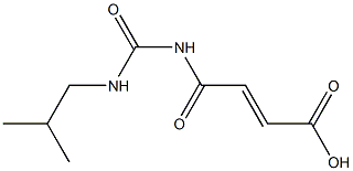 4-{[(2-methylpropyl)carbamoyl]amino}-4-oxobut-2-enoic acid Struktur