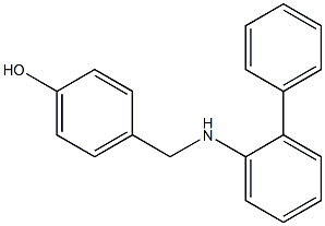 4-{[(2-phenylphenyl)amino]methyl}phenol Struktur