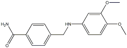 4-{[(3,4-dimethoxyphenyl)amino]methyl}benzamide Struktur