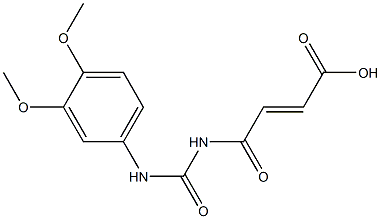 4-{[(3,4-dimethoxyphenyl)carbamoyl]amino}-4-oxobut-2-enoic acid Struktur