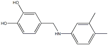 4-{[(3,4-dimethylphenyl)amino]methyl}benzene-1,2-diol Struktur