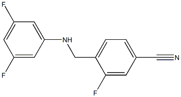 4-{[(3,5-difluorophenyl)amino]methyl}-3-fluorobenzonitrile Struktur