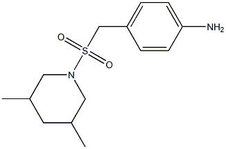 4-{[(3,5-dimethylpiperidine-1-)sulfonyl]methyl}aniline Struktur