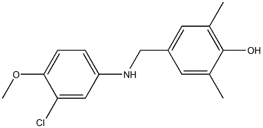 4-{[(3-chloro-4-methoxyphenyl)amino]methyl}-2,6-dimethylphenol Struktur