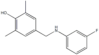 4-{[(3-fluorophenyl)amino]methyl}-2,6-dimethylphenol Struktur