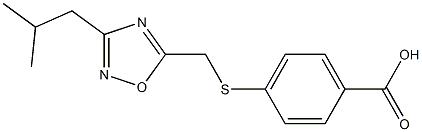 4-{[(3-isobutyl-1,2,4-oxadiazol-5-yl)methyl]thio}benzoic acid Struktur