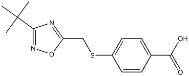 4-{[(3-tert-butyl-1,2,4-oxadiazol-5-yl)methyl]thio}benzoic acid Struktur