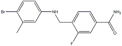 4-{[(4-bromo-3-methylphenyl)amino]methyl}-3-fluorobenzamide Struktur