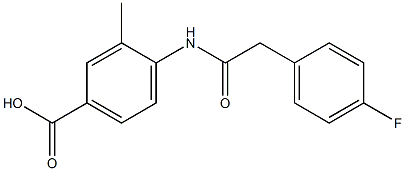 4-{[(4-fluorophenyl)acetyl]amino}-3-methylbenzoic acid Struktur