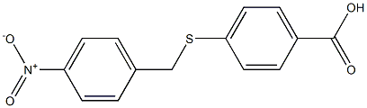 4-{[(4-nitrophenyl)methyl]sulfanyl}benzoic acid Struktur