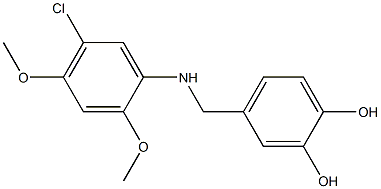 4-{[(5-chloro-2,4-dimethoxyphenyl)amino]methyl}benzene-1,2-diol Struktur