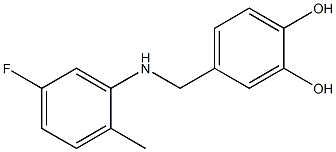 4-{[(5-fluoro-2-methylphenyl)amino]methyl}benzene-1,2-diol Struktur