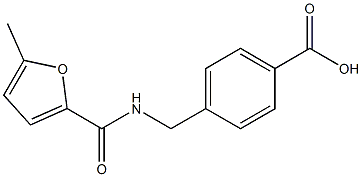 4-{[(5-methylfuran-2-yl)formamido]methyl}benzoic acid Struktur