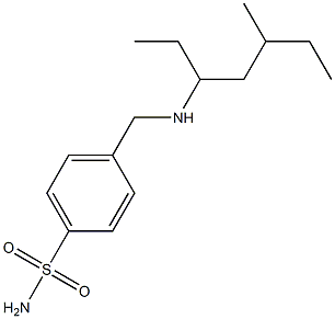 4-{[(5-methylheptan-3-yl)amino]methyl}benzene-1-sulfonamide Struktur