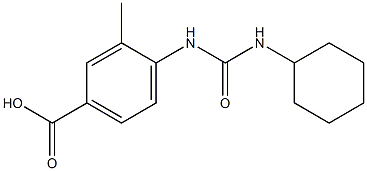 4-{[(cyclohexylamino)carbonyl]amino}-3-methylbenzoic acid Struktur