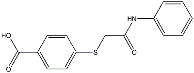 4-{[(phenylcarbamoyl)methyl]sulfanyl}benzoic acid Struktur