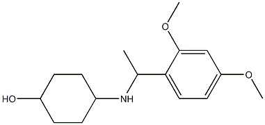 4-{[1-(2,4-dimethoxyphenyl)ethyl]amino}cyclohexan-1-ol Struktur