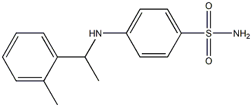 4-{[1-(2-methylphenyl)ethyl]amino}benzene-1-sulfonamide Struktur