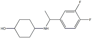 4-{[1-(3,4-difluorophenyl)ethyl]amino}cyclohexan-1-ol Struktur