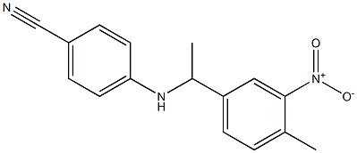 4-{[1-(4-methyl-3-nitrophenyl)ethyl]amino}benzonitrile Struktur