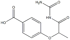 4-{[1-(carbamoylamino)-1-oxopropan-2-yl]oxy}benzoic acid Struktur